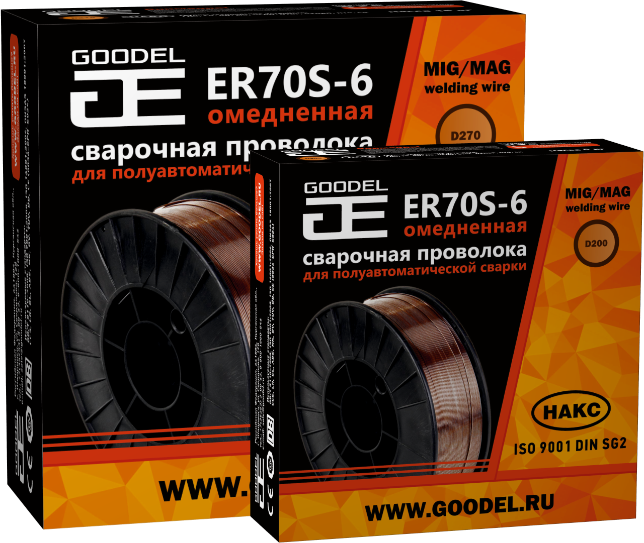Проволока сварочная GOODEL ER70S-6 ф 1,0 мм (D200, 5 кг) ATLANTIC